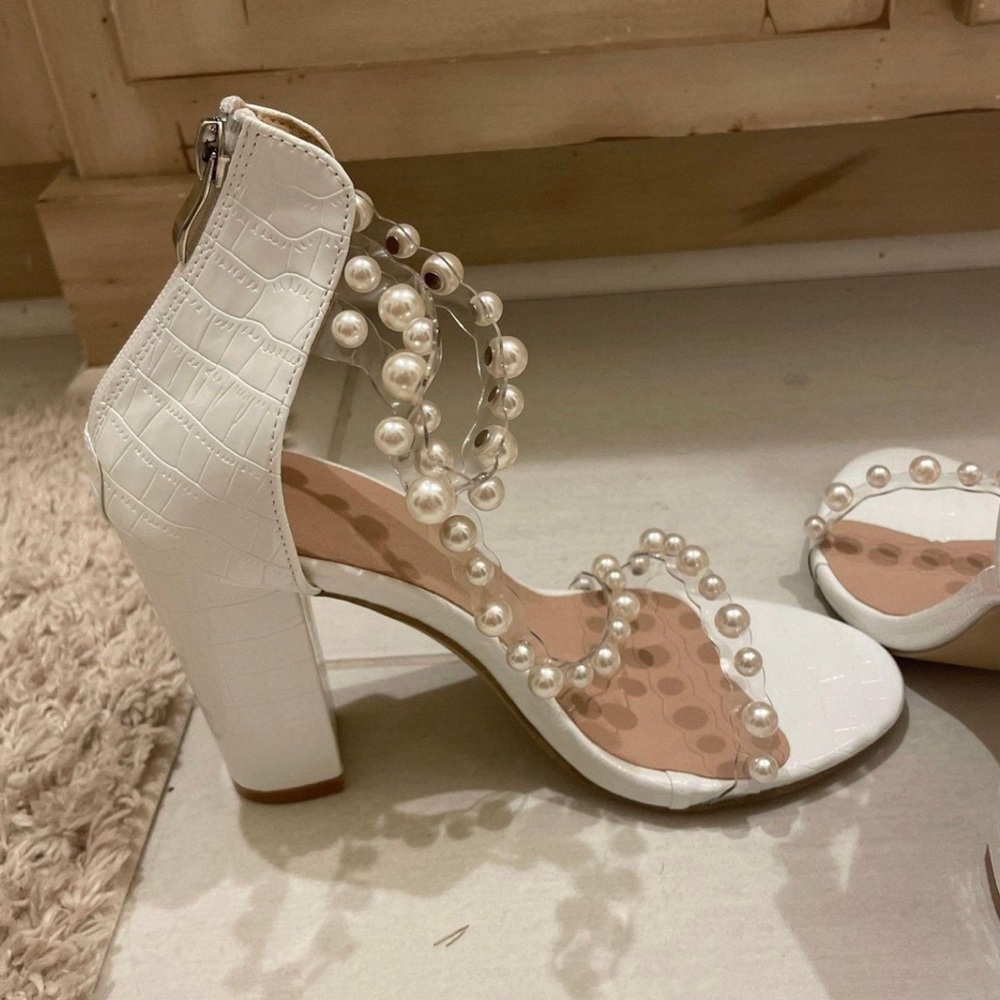 White Pearl Heels